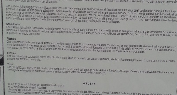 ORDINANZA DEL COMUNE DI PORTICI (NA)